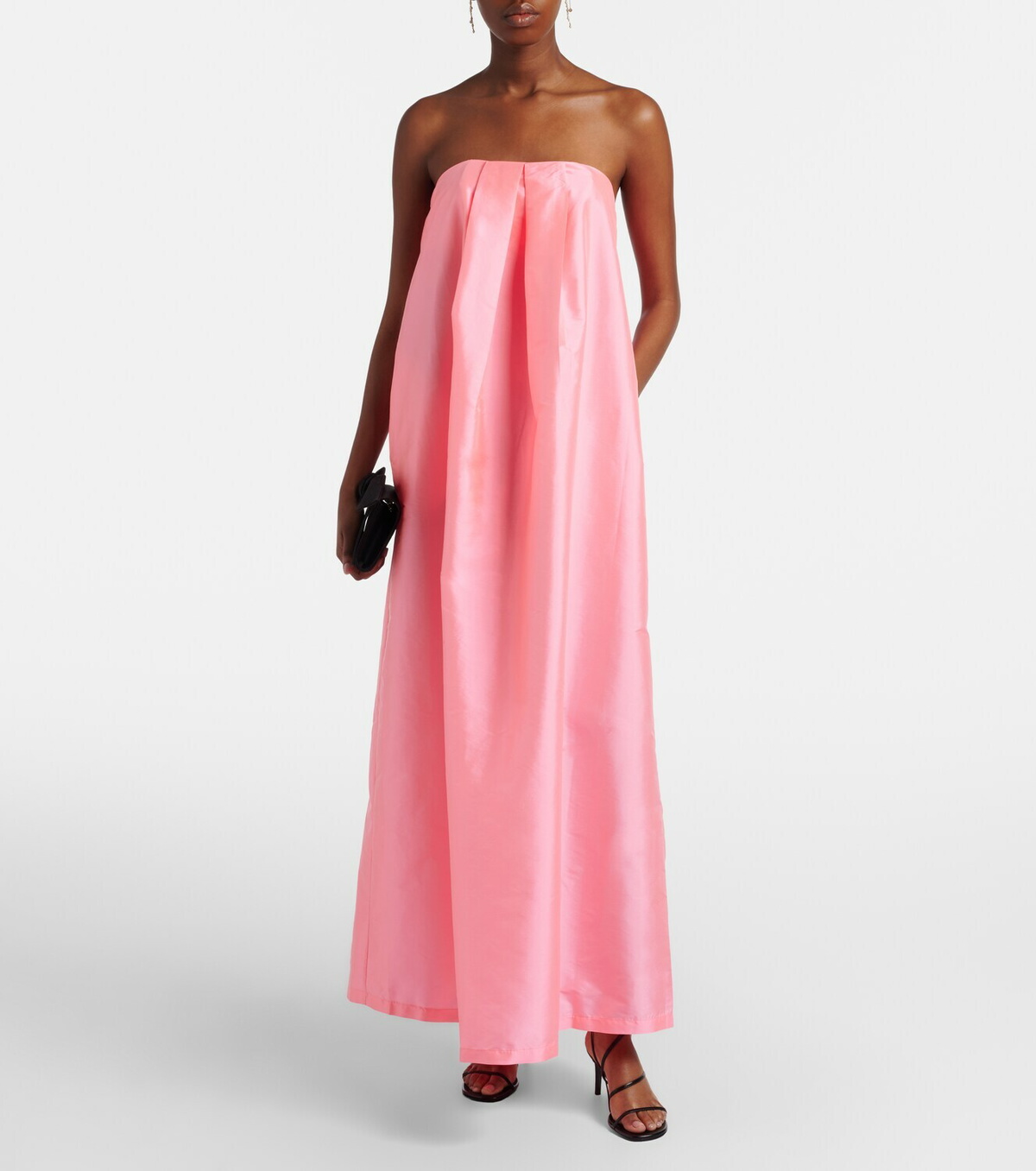 Adriana Degreas Pleated satin gown