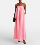 Adriana Degreas Pleated satin gown
