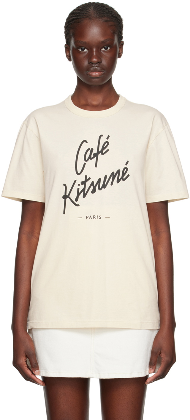 Maison Kitsuné Off-White 'Café Kitsuné' T-Shirt Maison Kitsune