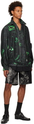 Feng Chen Wang Black Graphic Jacket