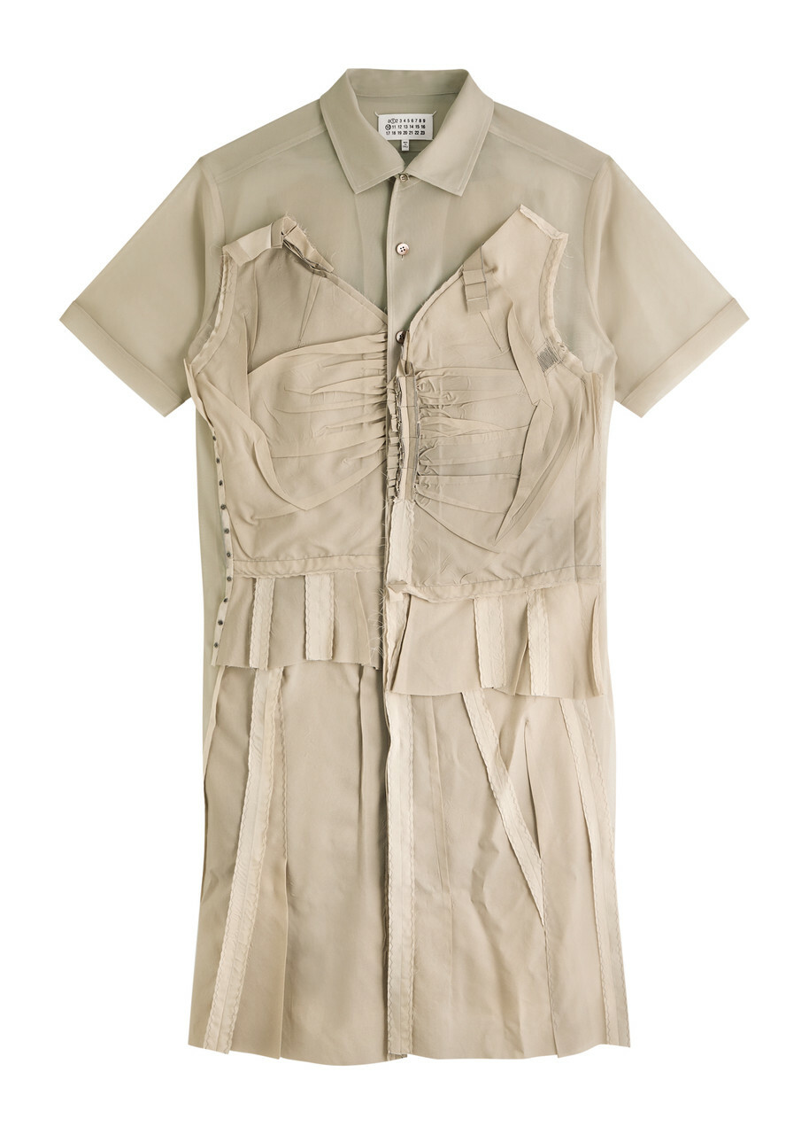 【送料&関税込】Maison Margiela One-shoulder Semi-sheer Midi Maison Margiela One-shoulder Semi-sheer Midi Dress Maison