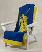 Polo Ralph Lauren Polo Jacquard Beach Towel 100 Cm X 170 Cm Blue/Yellow Bathing