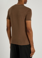 Tom Ford Crew-neck Stretch-cotton T-shirt Brown