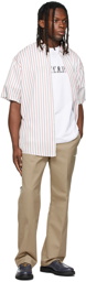 Soulland White & Red Striped Basil Shirt