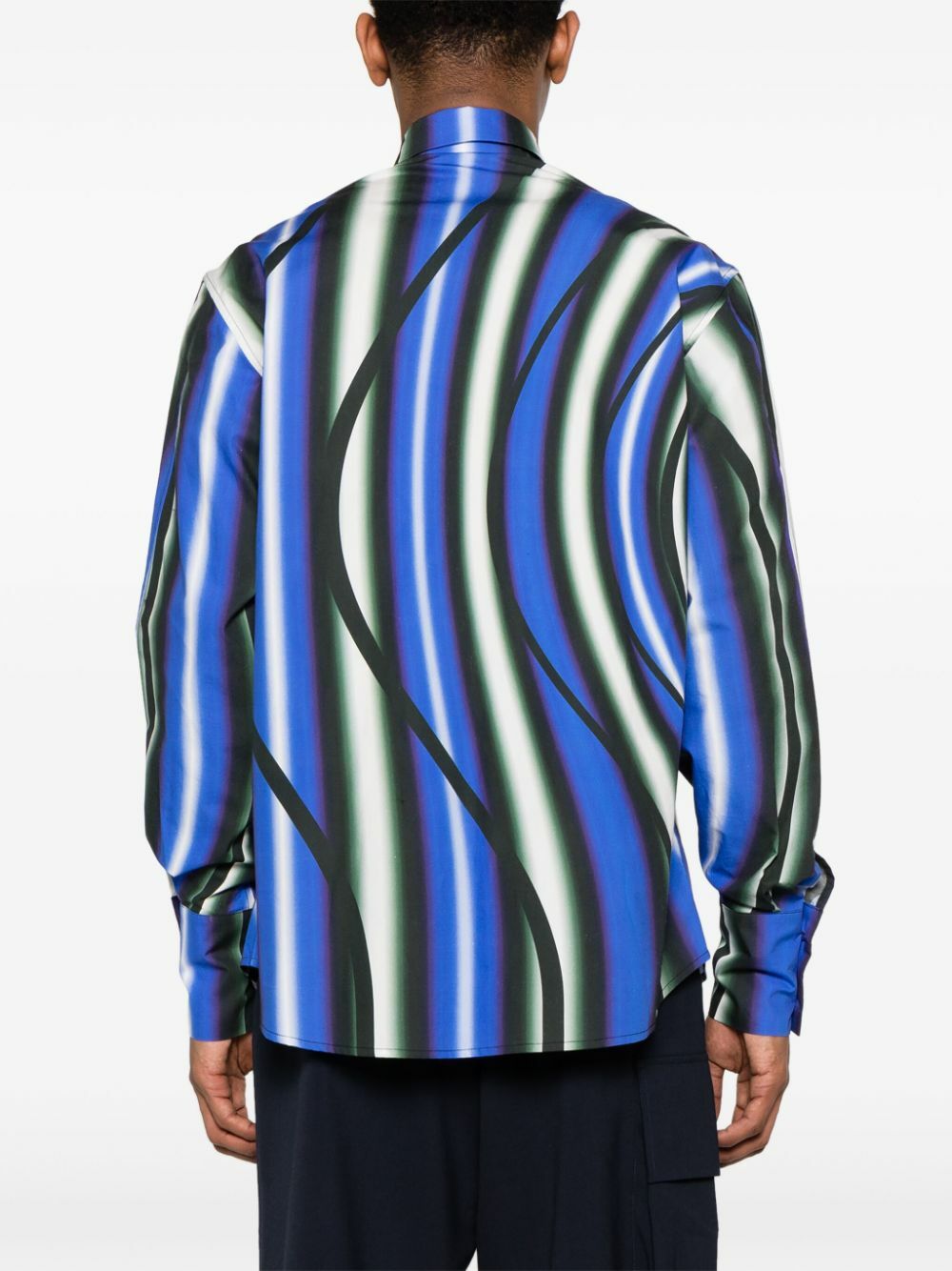 Bianca Saunders Blue Trip Graphic-Print Shirt