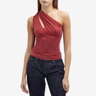 Peachy Den Women's Kylie Asymmetric Top in Red Sandstone