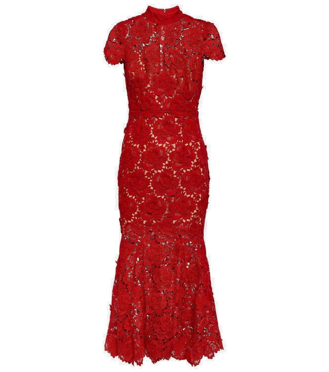 Self-Portrait Floral lace midi dress Self-Portrait