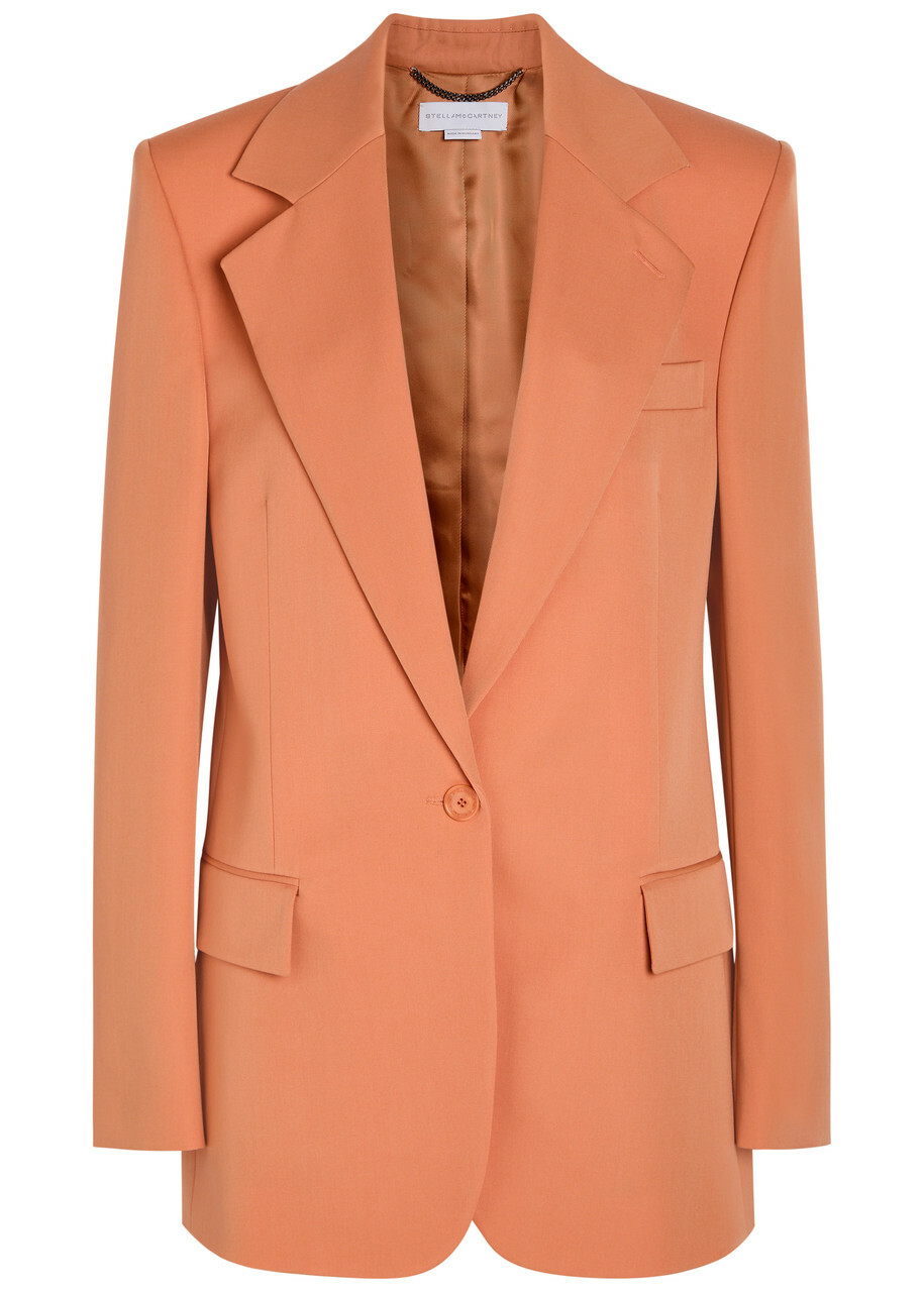 Stella Mccartney Boyfriend Wool Blazer Orange