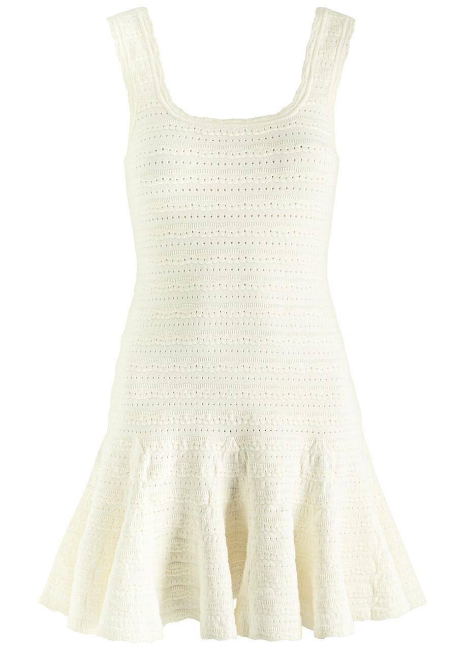 Loveshackfancy Maryanne Knitted Mini Dress Ivory LoveShackFancy Loveshackfancy Maryanne Knitted Mini Dress Ivory LoveShackFancy