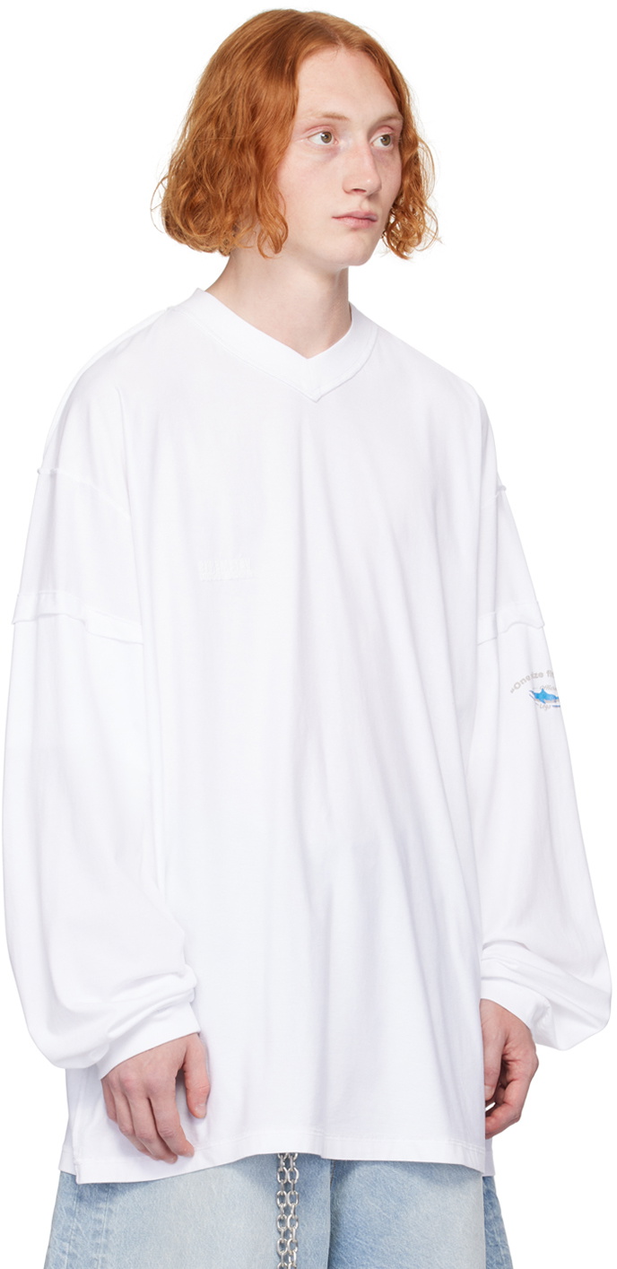 VETEMENTS White'Limited Edition' Inside Out Long Sleeve T-Shirt