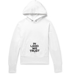 Helmut Lang - Printed Loopback Cotton-Jersey Hoodie - Men - White