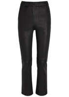 Arma Kamilla Slim-leg Leather Trousers Black