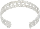 OUR LEGACY Silver Abstract Lace Bangle Bracelet