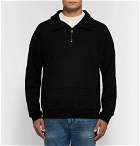 RtA - Loopback Cotton-Jersey Half-Zip Sweatshirt - Black