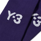 Y-3 Men's X Real Madrid 4Th Jersey Socks in Dark Purple