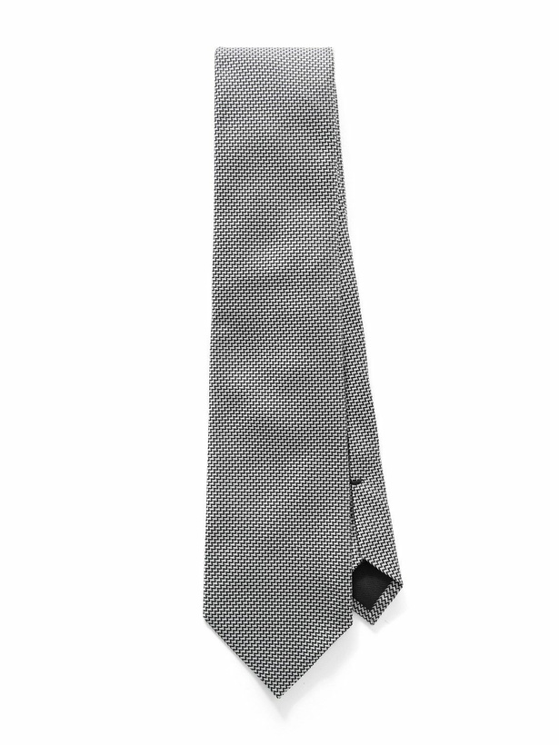 Cravate Tom Ford En Soie Tricotée - Noir - Largeur 7,5 Cm - Modèle 2017 - Occasion Comme Neuf