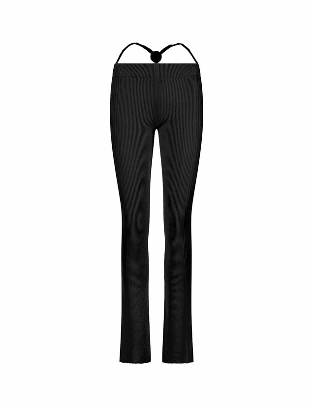 Photo: Barrow Black Ribbed Leggings With Logo Detail