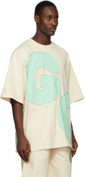 GCDS Off-White & Green Andy Logo T-Shirt