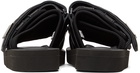 Tom Wood Black Suicoke Edition Moto Sandals