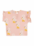 BOBO CHOSES Swan Print Organic Cotton T-shirt
