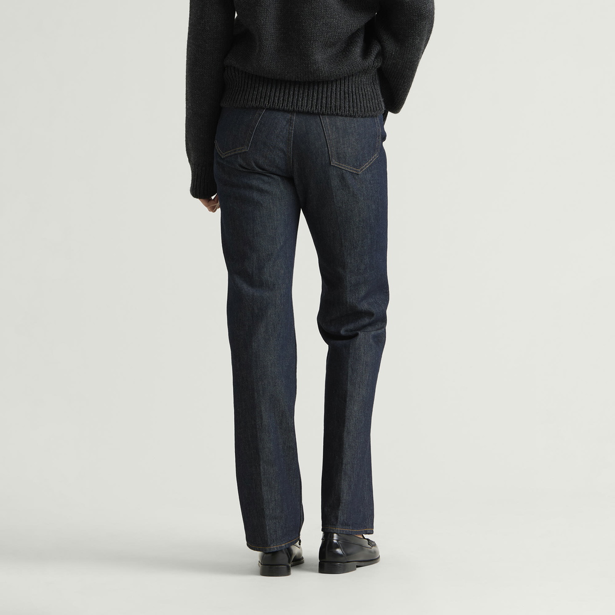 Auralee Women's Hard Twist Denim Pants in Indigo