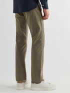 Canali - Straight-Leg Cotton-Blend Twill Trousers - Green