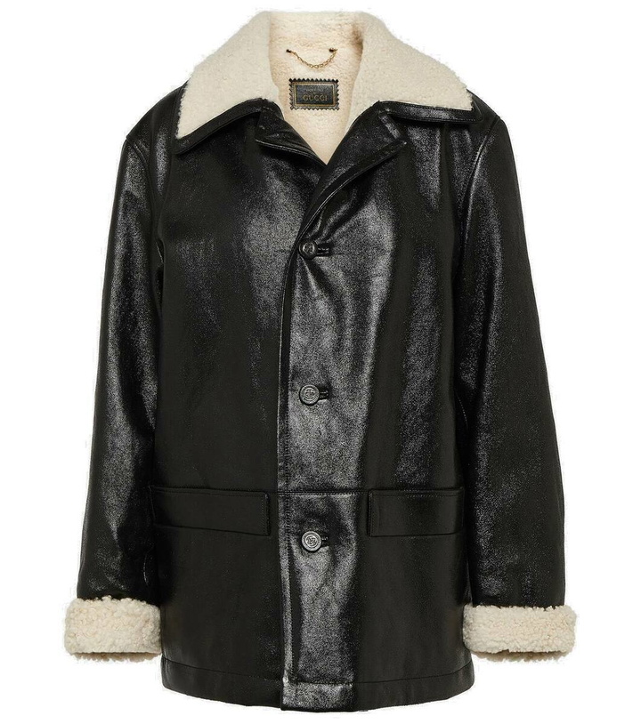 Photo: Gucci Shearling-lined leather jacket