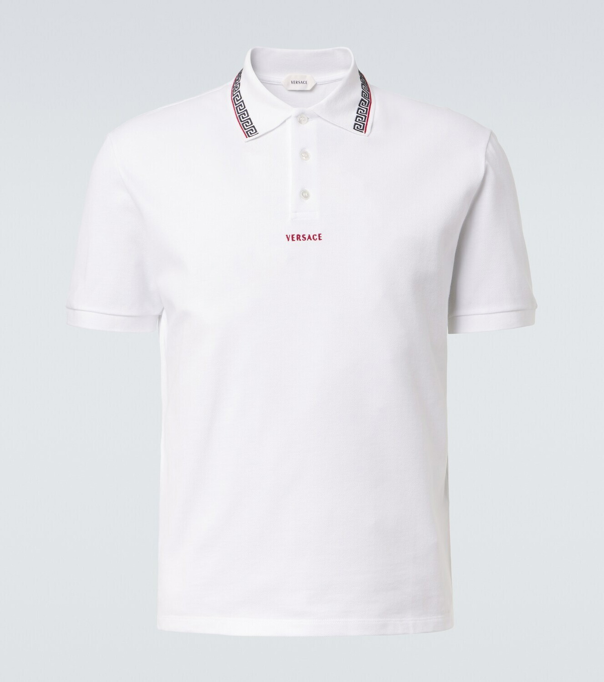 Versace Greca cotton piqué polo shirt