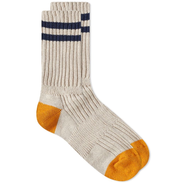 Photo: Anonymous Ism 2 Line Sock in Beige