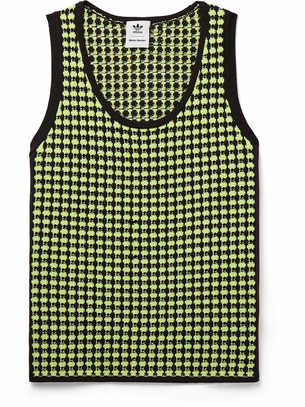 Photo: adidas Originals - Wales Bonner Slim-Fit Open-Knit Recycled Crochet-Knit Tank Top - Green