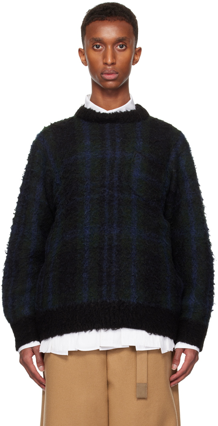 トップス sacai Plaid Knit Cardigan Plaid Knit Cardigan – La Garçonne