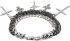 Emanuele Bicocchi Silver Cross Charm Bracelet