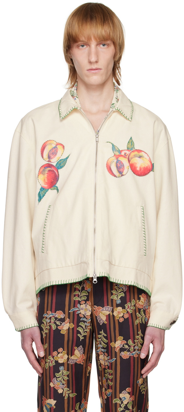 Bode White Georgia Peach Jacket Bode