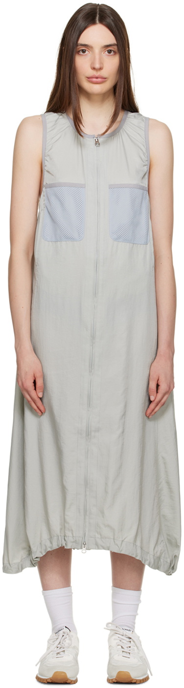 OPEN YY Gray Camper Midi Dress