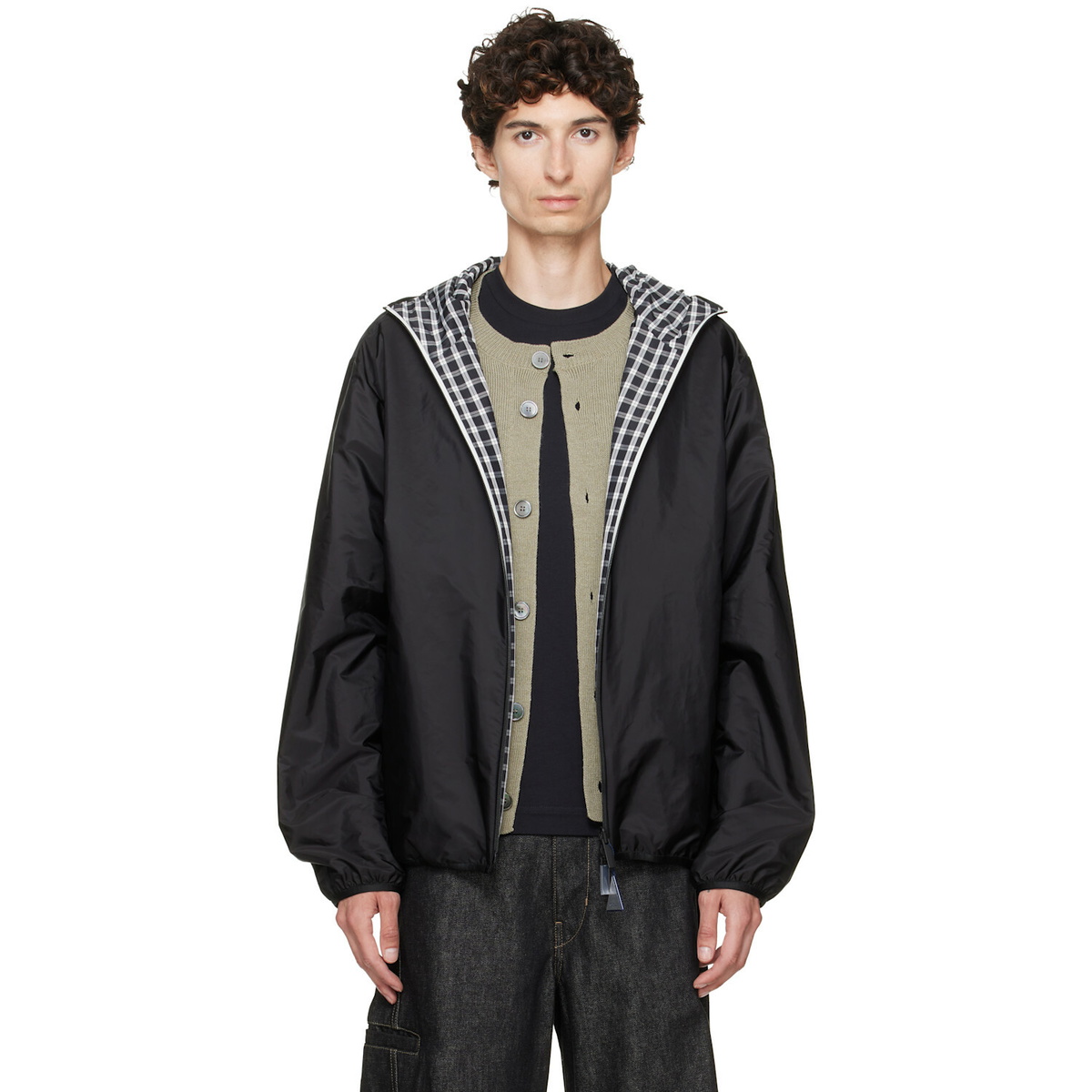 Moncler Black Vandelli Reversible Hooded Jacket