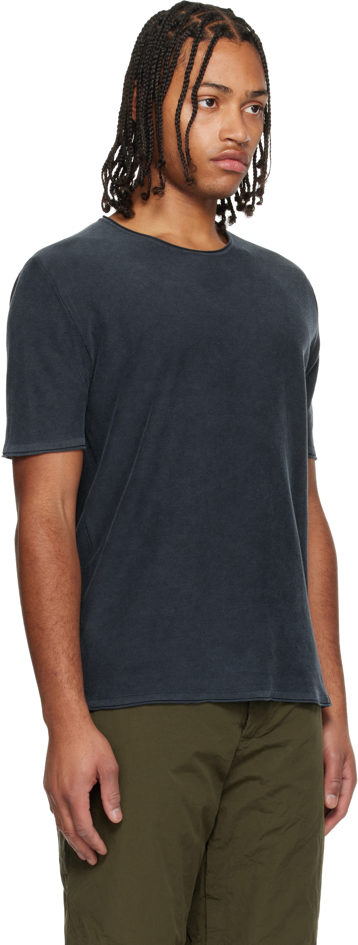 CASEY CASEY Navy Overdyed T-shirt