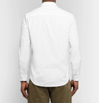 AMI - Slim-Fit Button-Down Collar Logo-Embroidered Cotton Oxford Shirt - Men - White