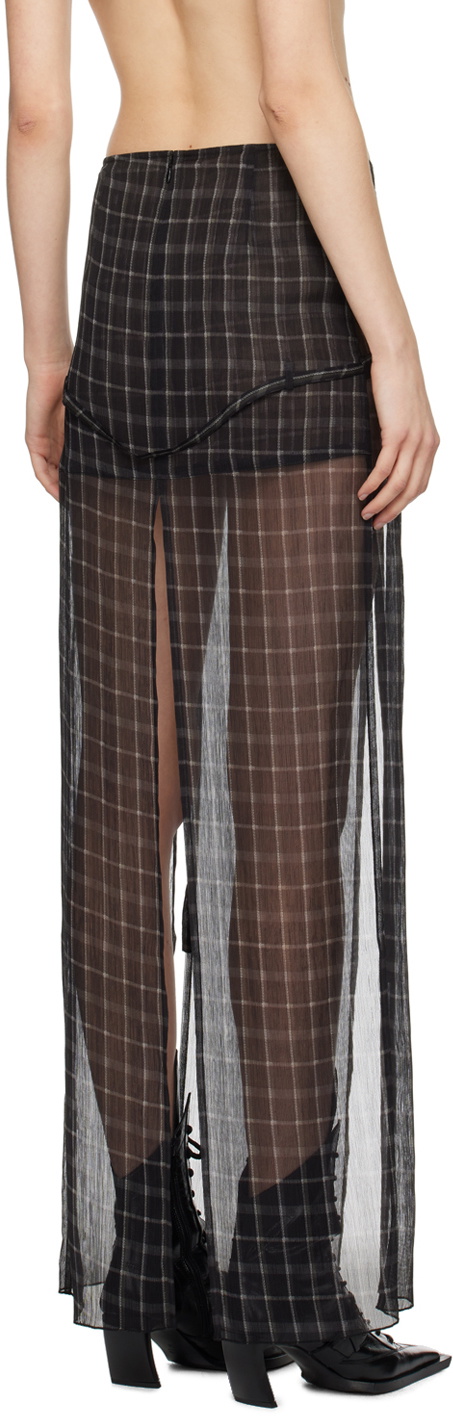 KNWLS Black Thrall Midi Skirt