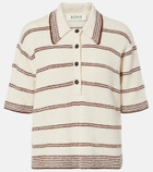 Róhe Striped cotton-blend polo shirt