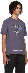 AAPE by A Bathing Ape Purple Moonface T-Shirt