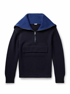 LOEWE - Wool Half-Zip Sweater - Blue