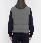 Brunello Cucinelli - Quilted Shell and Cashmere Hooded Down Gilet - Men - Gray