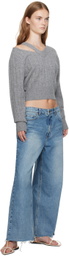 Recto Gray Bold Rib Sweater