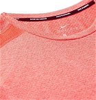 Nike Running - Miler Dri-FIT Mesh T-Shirt - Men - Papaya