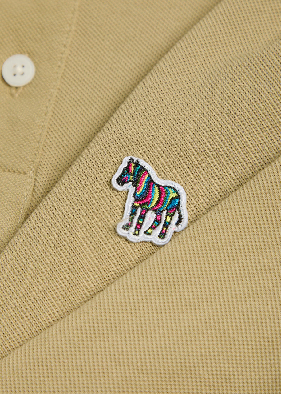 PS Paul Smith Appliquéd Piqué Cotton Polo Shirt Brown