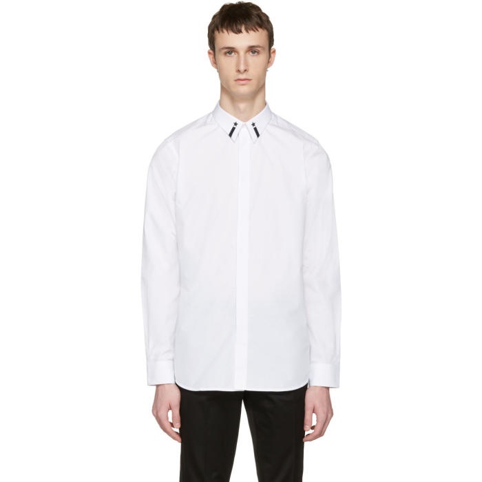 Givenchy White Star Collar Shirt Givenchy