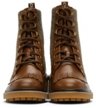 Chloé Brown Calfskin Franne Sock Ankle Boots