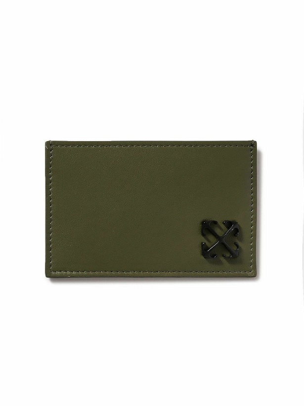 Photo: Off-White - Jitney Logo-Embellished Leather Cardholder