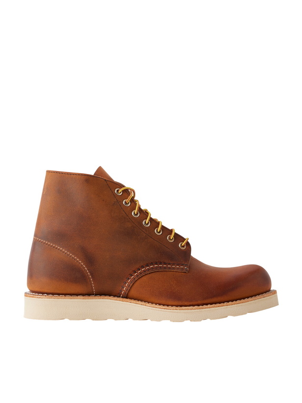 Photo: Red Wing Shoes - 9111 Distressed Leather Lace-Up Boots - Brown