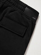 AMIRI - Loopback Cotton-Jersey Drawstring Cargo Shorts - Black